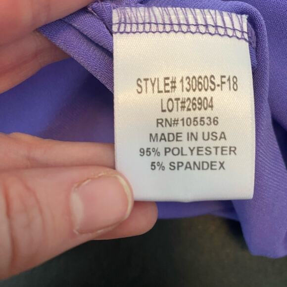 Slinky Brand NWOT 2 PACK Retro Vibrant Purple Choker Collar Soft Travel Tunic 3X - Picture 8 of 15